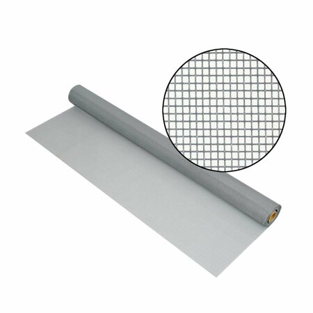 GRILLTOWN 24 in. x 100 ft. Wire Grey Polyester Insect Screen Cloth GR2740809